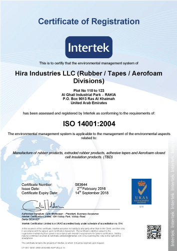 Rubtech ISO 14001:2004